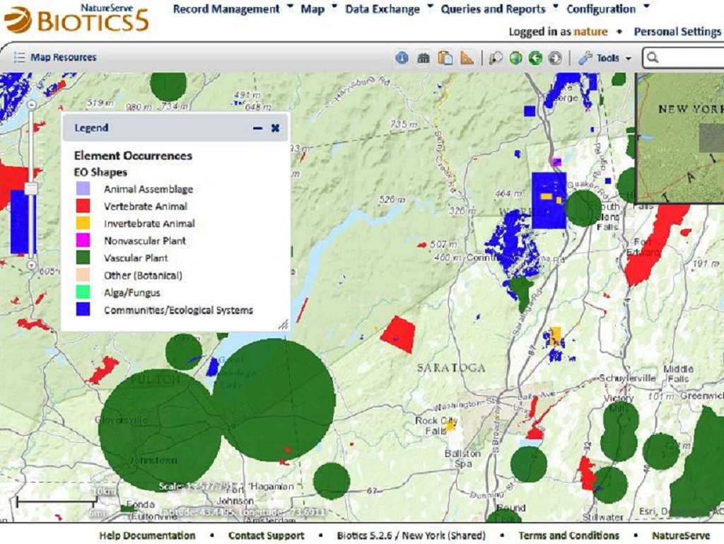 Biotics 5 provides the framework for managing taxonomic and biological data on elements of biodiversity, including plant and animal species and ecological communities, along with supporting information