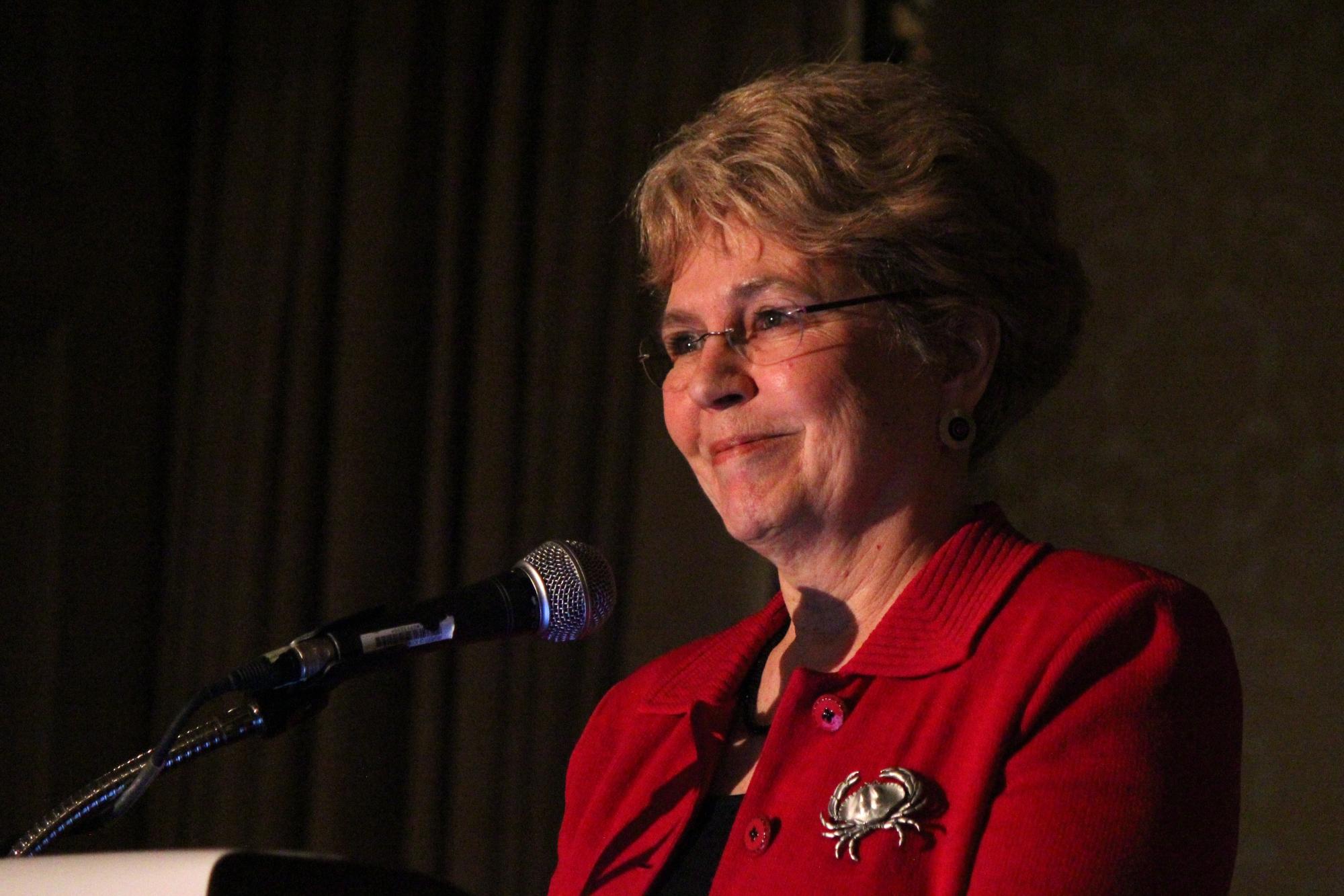 “Turns out that my background as a marine biologist was actually really good training for the rough-and-tumble world of politics in D.C.,” said Dr. Jane Lubchenco. “I already knew, for example, how to swim with sharks.”  Photo by Sebastian Montes | NatureServe