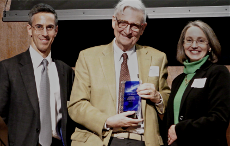 Edward O. Wilson receives NatureServe Conservation Award from board chair Andrew Kaiser and president & CEO Mary Klein